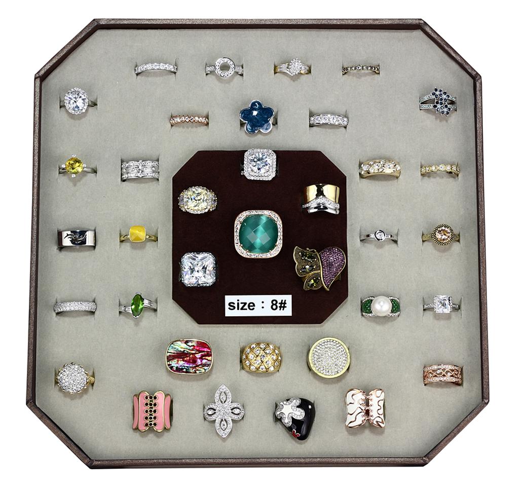 003 SIZE8 Assorted Brass Ring with Assorted in Assorted VK