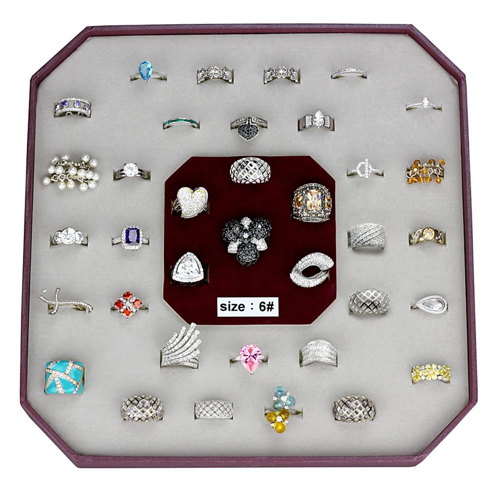 001 SIZE6 Assorted 925 Sterling Silver Ring with Assorted in Assorted VK925