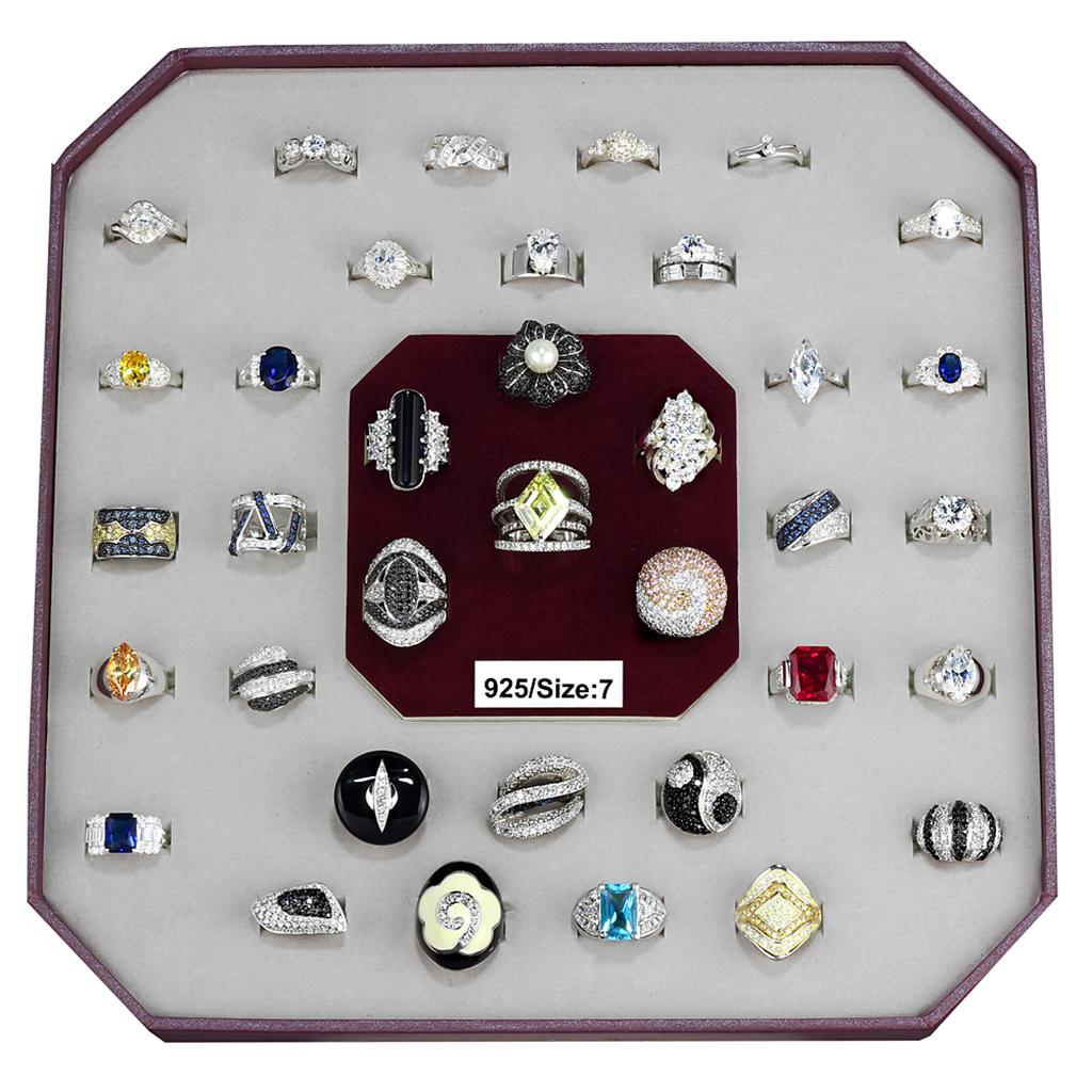 004 SIZE7 Assorted 925 Sterling Silver Ring with Assorted in Assorted VK925