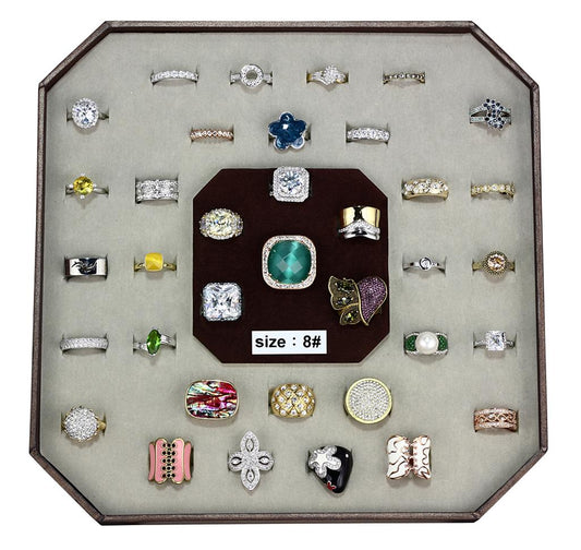 003 SIZE8 Assorted Brass Ring with Assorted  in Assorted VK 