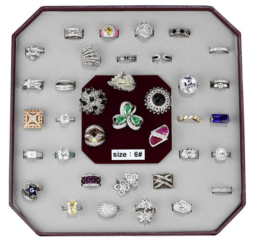 004 SIZE6 Assorted Brass Ring with Assorted  in Assorted VK 