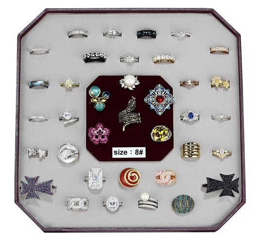 004 SIZE8 Assorted Brass Ring with Assorted  in Assorted VK 