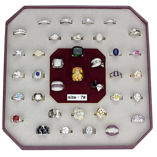 001 SIZE7 Assorted 925 Sterling Silver Ring with Assorted  in Assorted VK925 