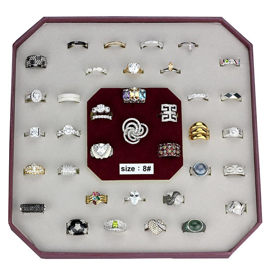 002 SIZE8 Assorted 925 Sterling Silver Ring with Assorted  in Assorted VK925 