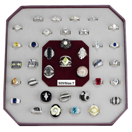 004 SIZE7 Assorted 925 Sterling Silver Ring with Assorted  in Assorted VK925 